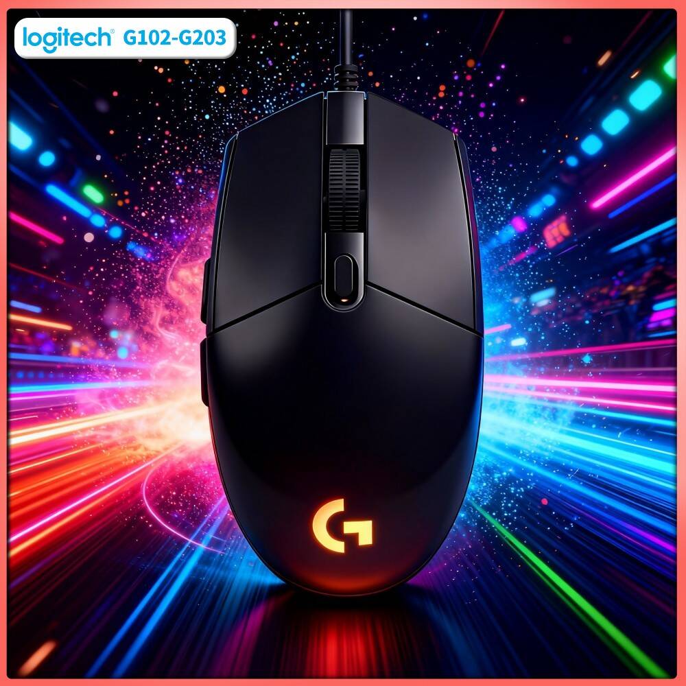Logitech Mouse G203 - เมาส์เกมมิ่ง Logitech G203 Prodigy RGB แบบมีสาย