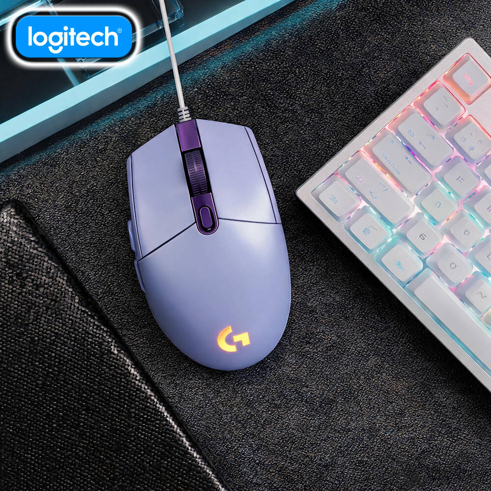 Logitech Mouse G203 - เมาส์เกมมิ่ง Logitech G203 LIGHTSYNC ความละเอียด 8000