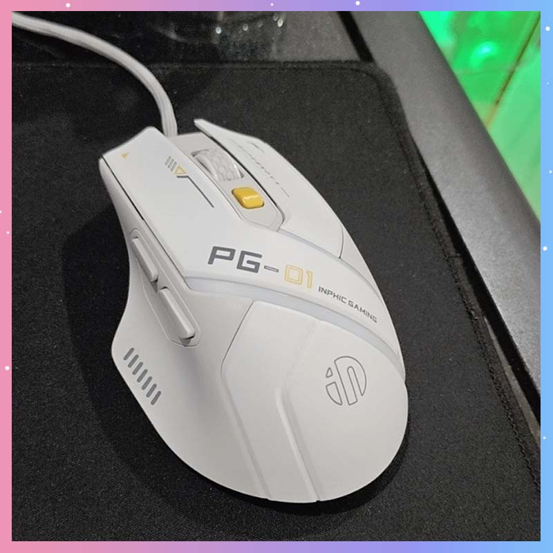 Esports Gaming Hardware - PG01 เมาส์สำหรับเล่นเกมแบบมีสาย 12800DPI 1000HZ 7000FPS 60IPS