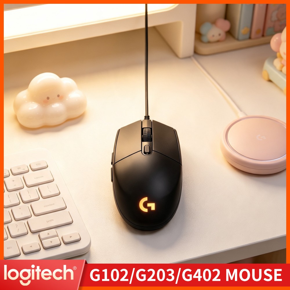 Logitech Mouse G203 - เมาส์เกมมิ่งแบบมีสาย Logitech G203 พร้อมตัวครอบภายนอกที่แข็งแรง ควบคุม DPI