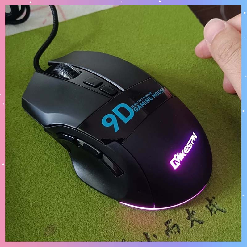Esports In Gaming - X10 เมาส์มาโครสำหรับเล่นเกมแบบมีสาย 9 ปุ่ม 12000DPI 1000HZ