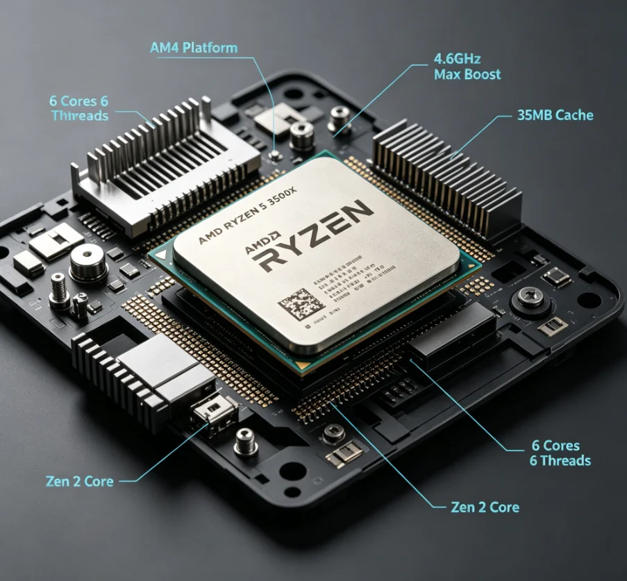 AMD Ryzen 5 3500X AM4 ซีพียูเด - Amd Cpu Ryzen 5 บทวิจารณ์และราคา