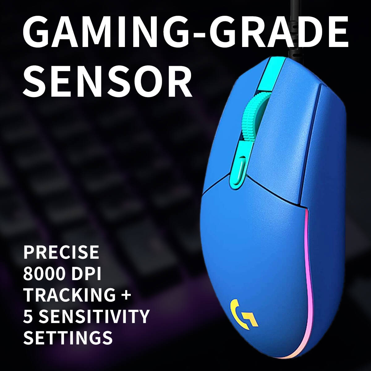 เมาส์เกมมิ่งแบบมีสาย Logitech  - Logitech Mouse G203 บทวิจารณ์และราคา