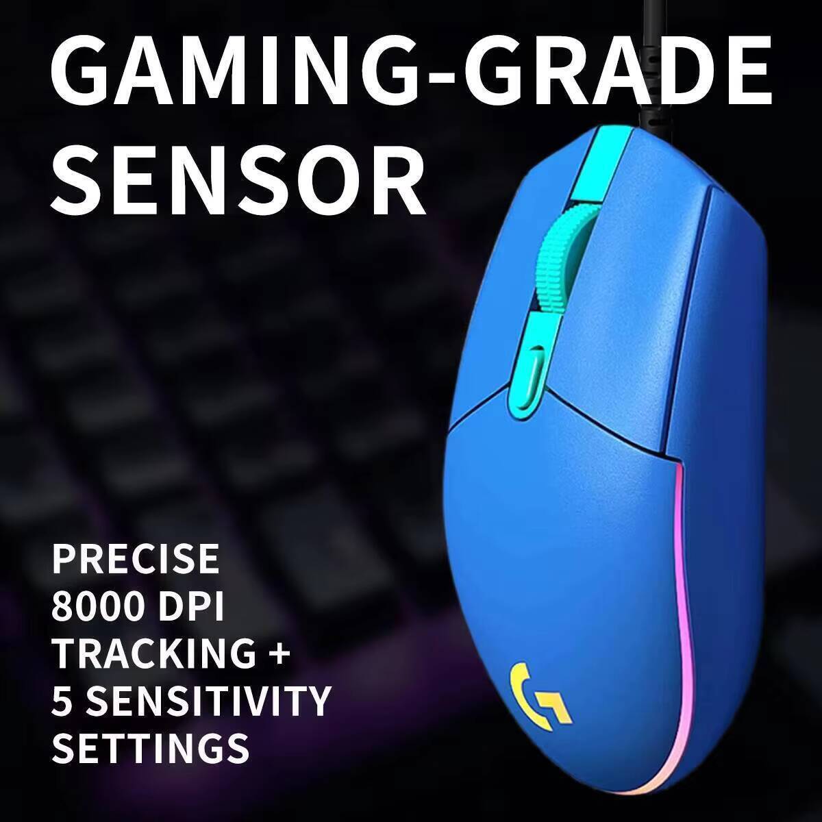 เมาส์เกมมิ่ง Logitech G203 LIG - Logitech Mouse G203 บทวิจารณ์และราคา