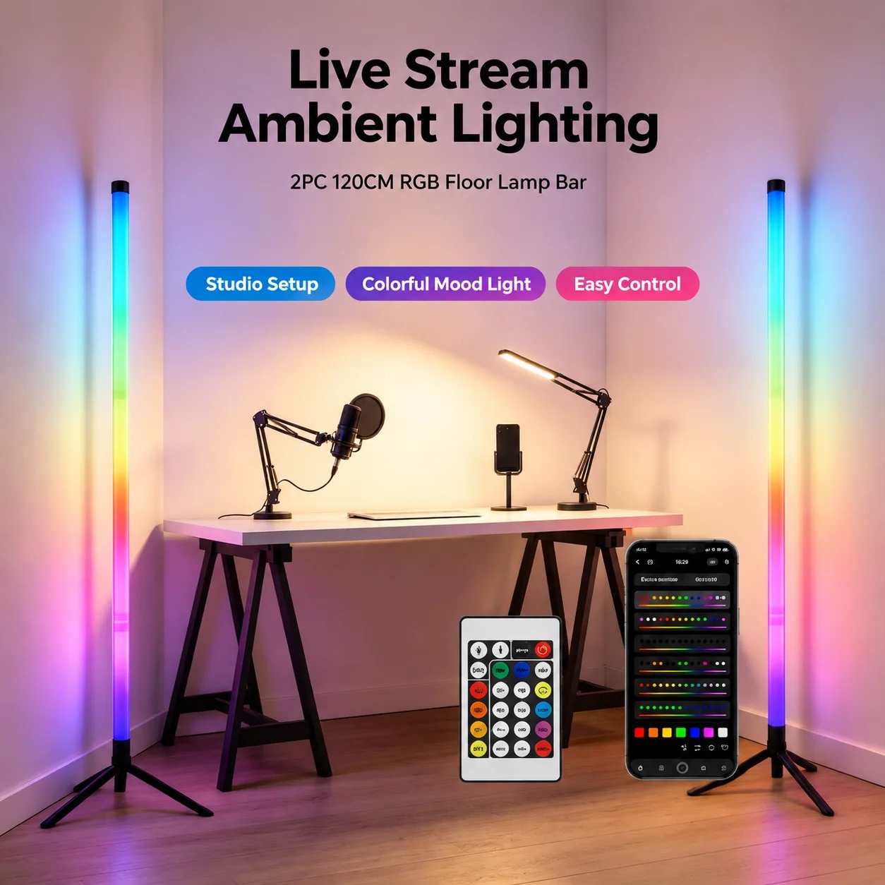 โคมไฟตั้งพื้น RGB ขนาด 120 ซม. - Esports In Gaming บทวิจารณ์และราคา