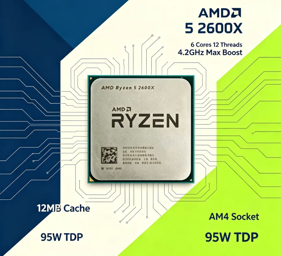 AMD R5 2600X 12nm AM4 โปรเซสเซ - Esports Gaming Pc บทวิจารณ์และราคา