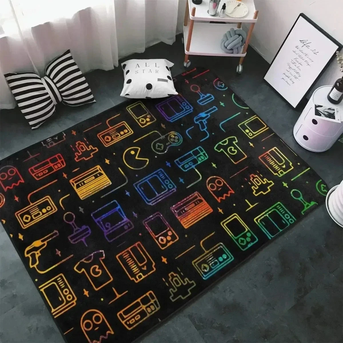 พรมเกมมิ่งอีสปอร์ตสีดำ ลายคอนโ - Esports Gaming Hotel บทวิจารณ์และราคา