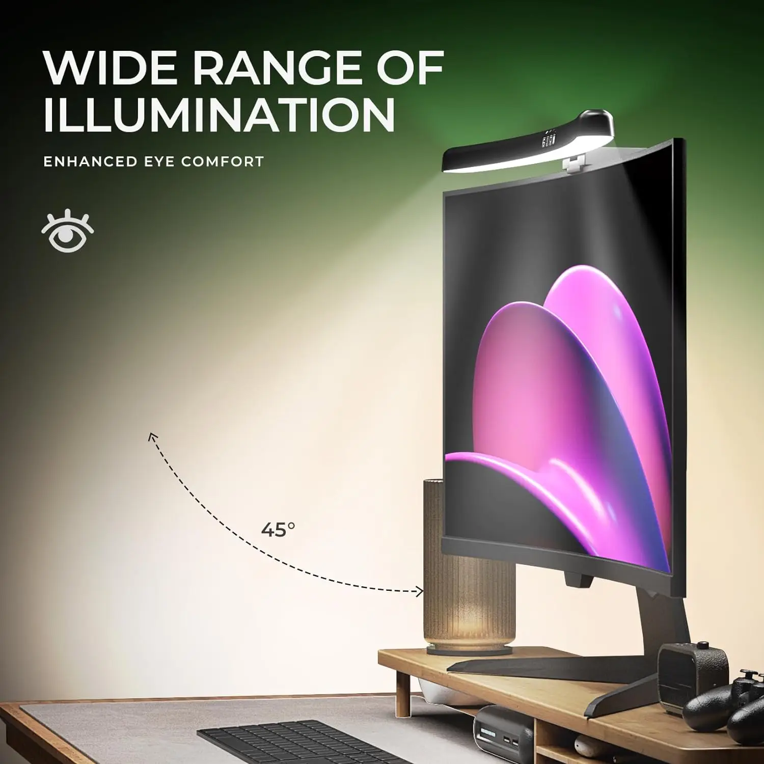 ไฟบาร์สำหรับจอคอมพิวเตอร์ RGB  - Esports Gaming Desk บทวิจารณ์และราคา